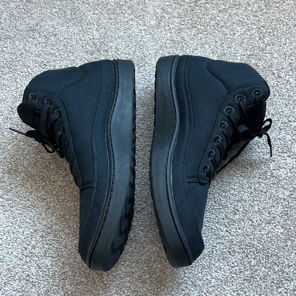 Allbirds Canvas Pacer Mids Black Canvas Sneakers Women's Size 10 - Picture 2 of 7